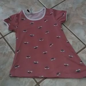 Pink shirt whit tiny raimbows